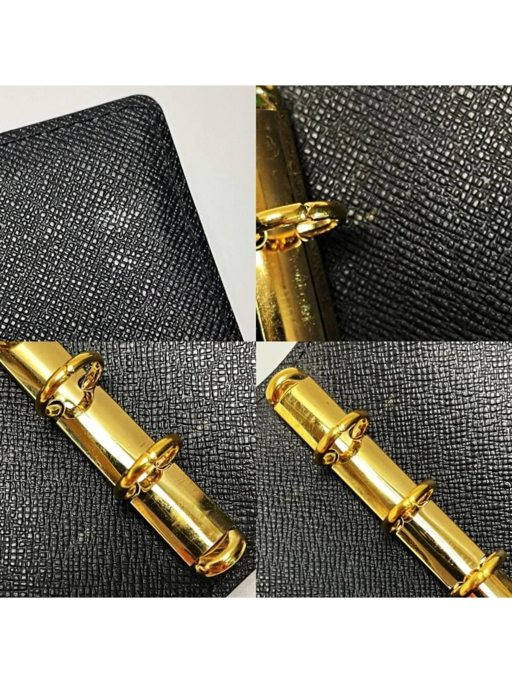 Louis Vuitton Epi Agenda PM Black Notebook Cover Gold Hardware